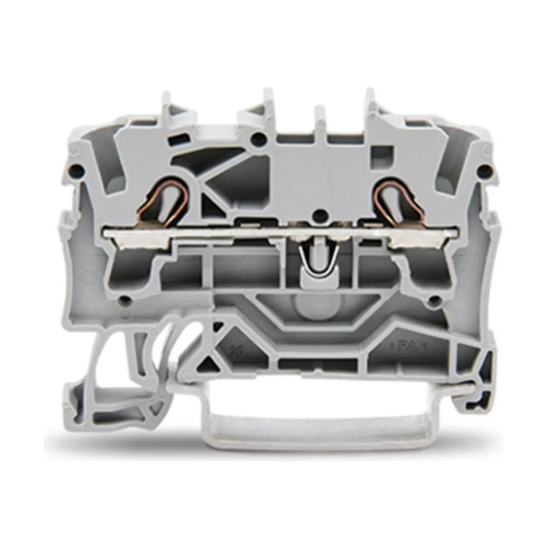 WAGO 2002-1201 TOPJOB S 2-conductor through terminal block, 2.5 mm², Push-in CAGE CLAMP, gray
