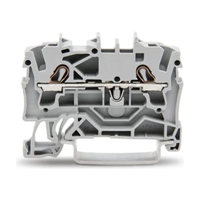 WAGO 2002-1201 TOPJOB S 2-conductor through terminal block, 2.5 mm², Push-in CAGE CLAMP, gray
