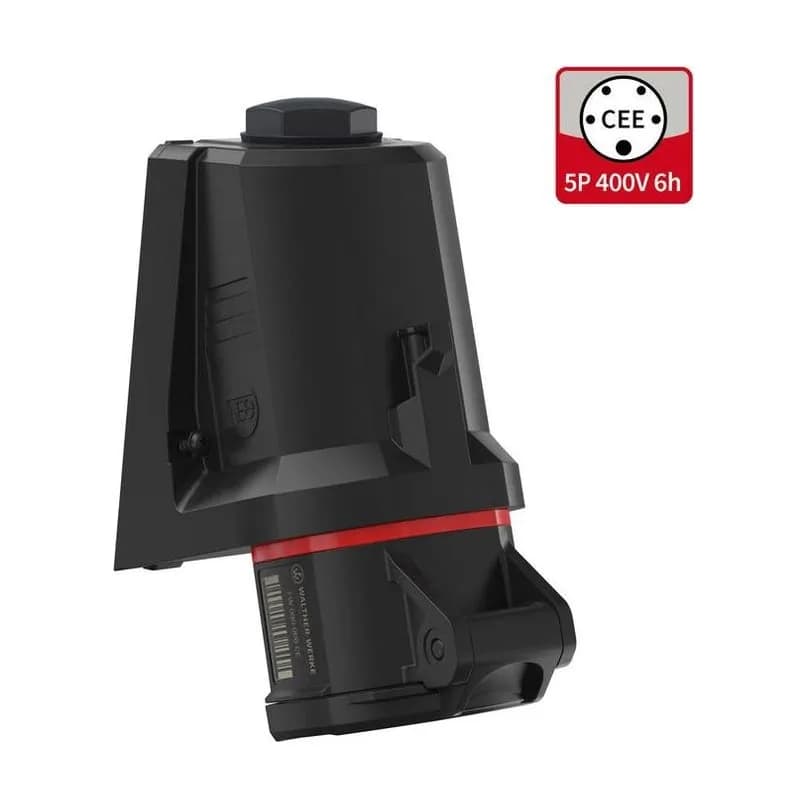 Walther-Werke FW110506CC CEE NEO wall socket, 16 A, 5-pole, 6 h, 400 V, IP54, screwless