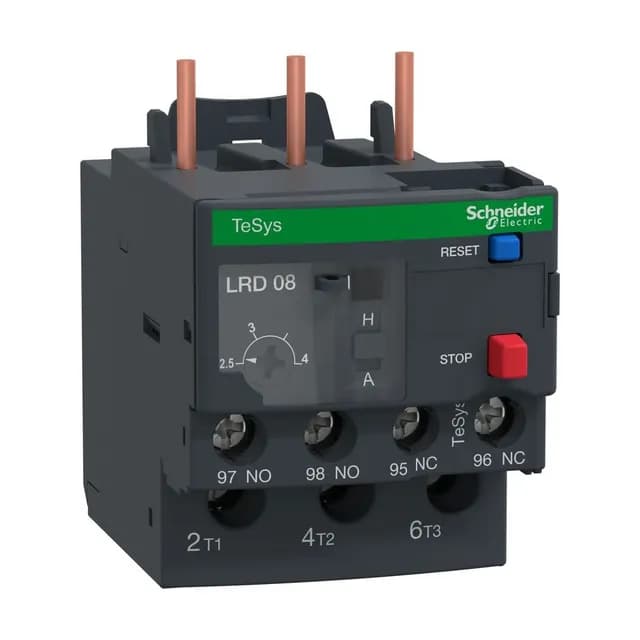 Schneider Electric LRD08 TeSys LRD thermal overload relay, 2.5–4 A, class 10A