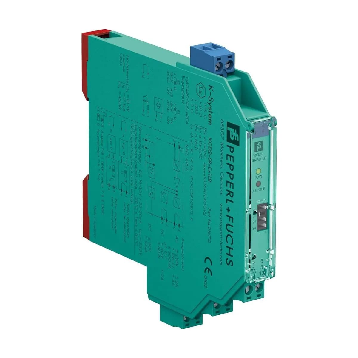 Pepperl+Fuchs KCD2-SR-Ex1.LB Switch amplifier KCD2-SR-Ex1.LB, 1-channel isolated barrier, 2 relay outputs, SIL 2